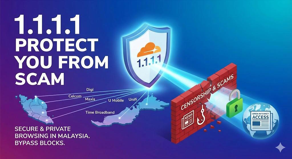 Cloudflare 1.1.1.1 Guide 2026: Protect Yourself from Scams & Bypass ISP Blocks in Malaysia