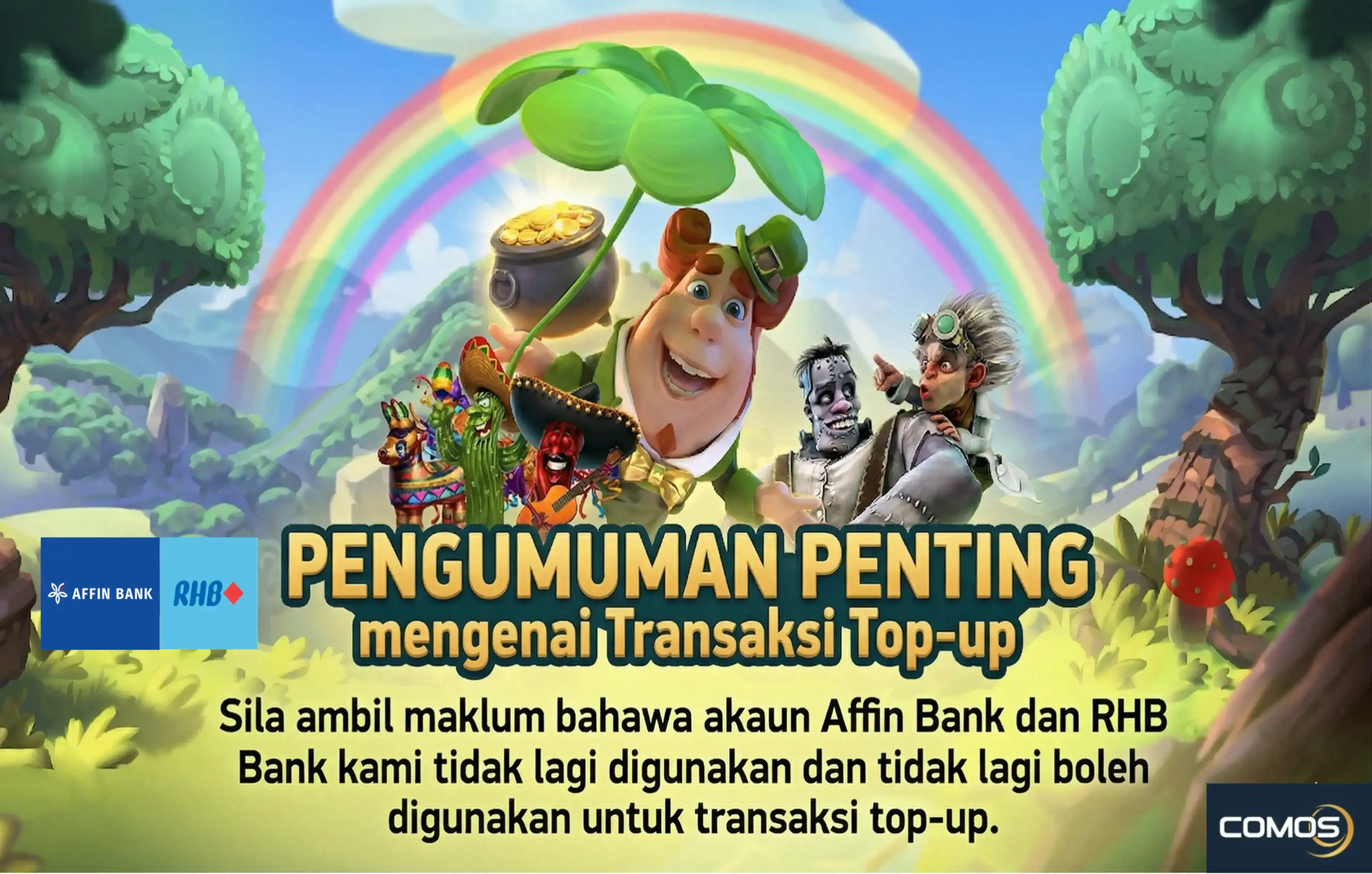 RHB DAN AFFIN BANK AKAN MENGHENTIKAN PENGGUNAAN