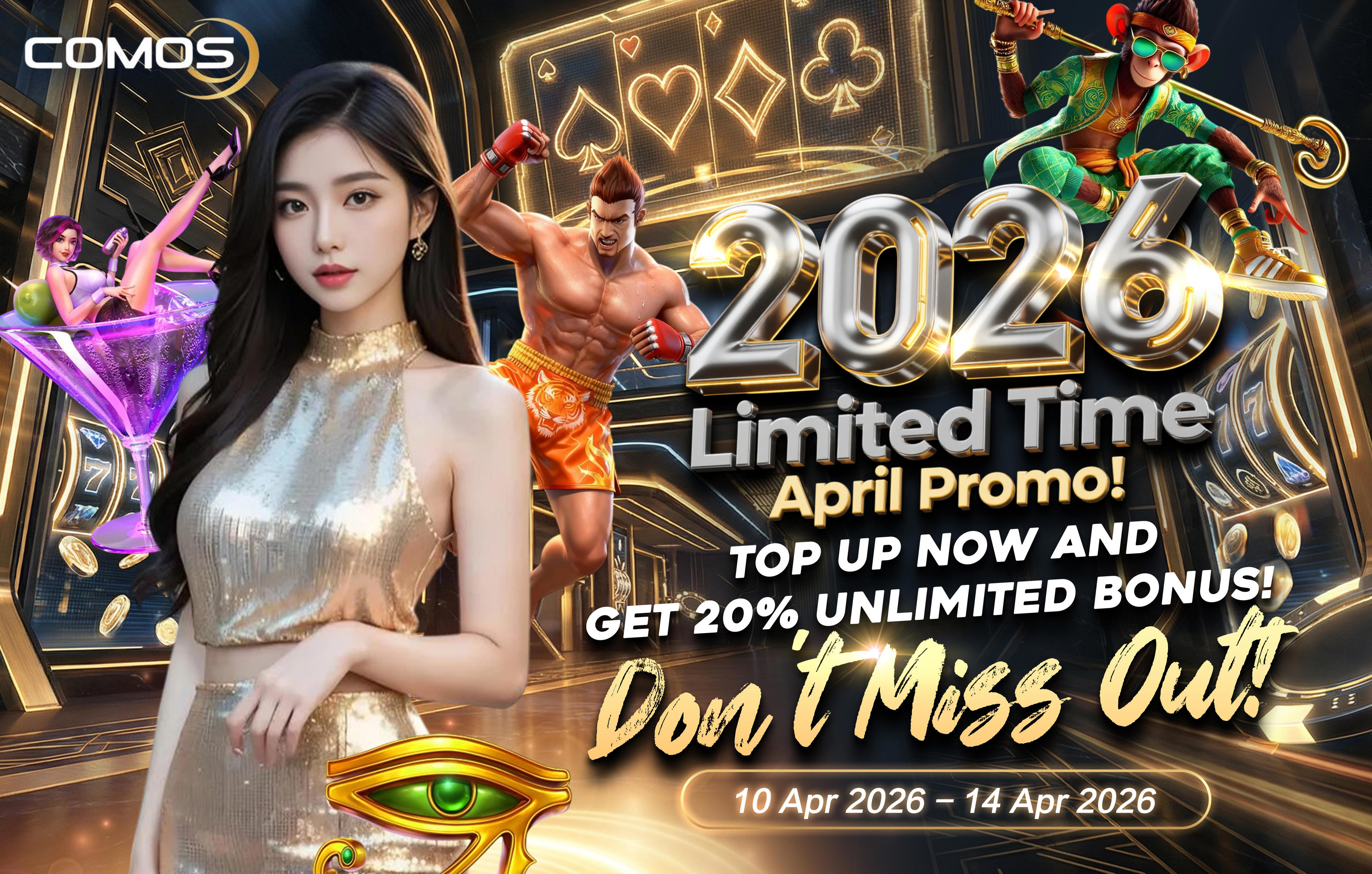 2026 Limited Time April Promo! Top up now and get 20% unlimited bonus! Don’t miss out! ( Valid On 10th Apr - 14th Apr 2026 )